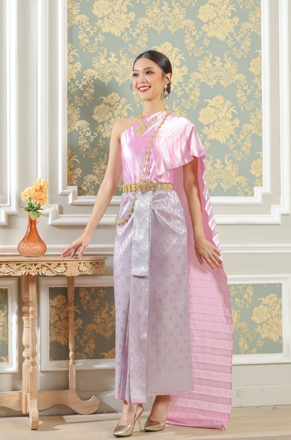 Photo of pink traditional Thai dress